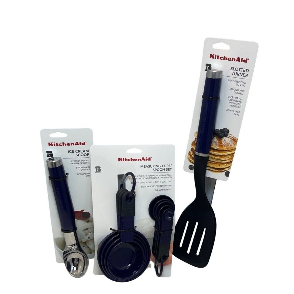 KitchenAid Purple11pc.Turner Measuring Cups &Spoons‎ Ice Cream Scoop Set NWT!